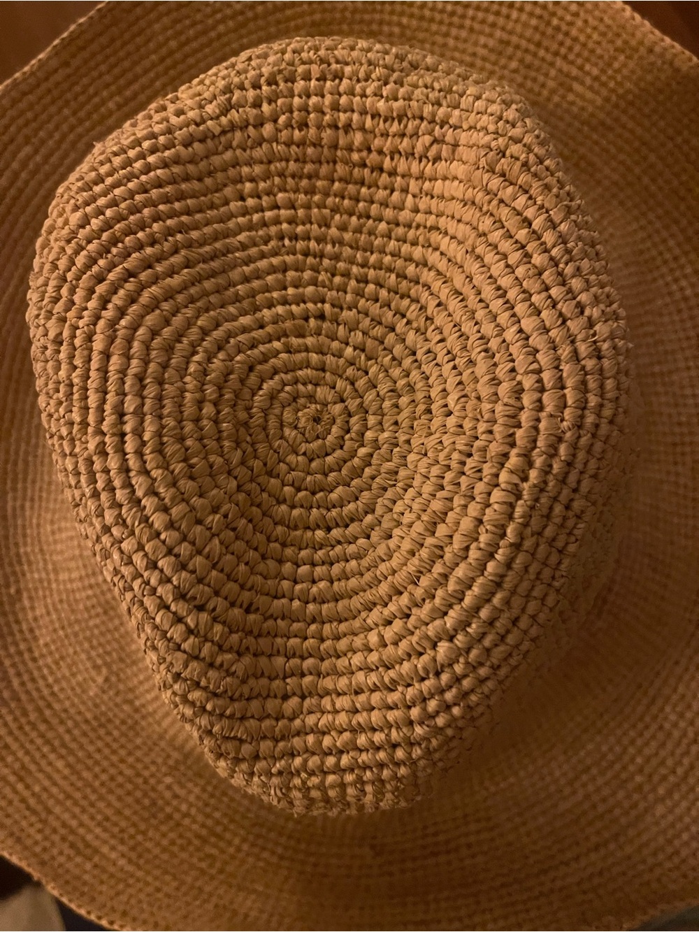 Jessica Leone Wide Brim Straw Sun Hat - Light Brown NWOT - Picture 7 of 10